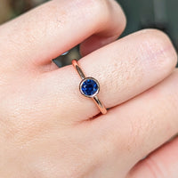 Second Empire Calanthe Ring - Blue Australian Sapphire