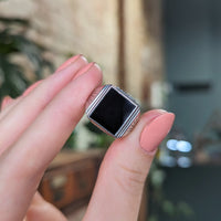 Signet Ring - Square Onyx