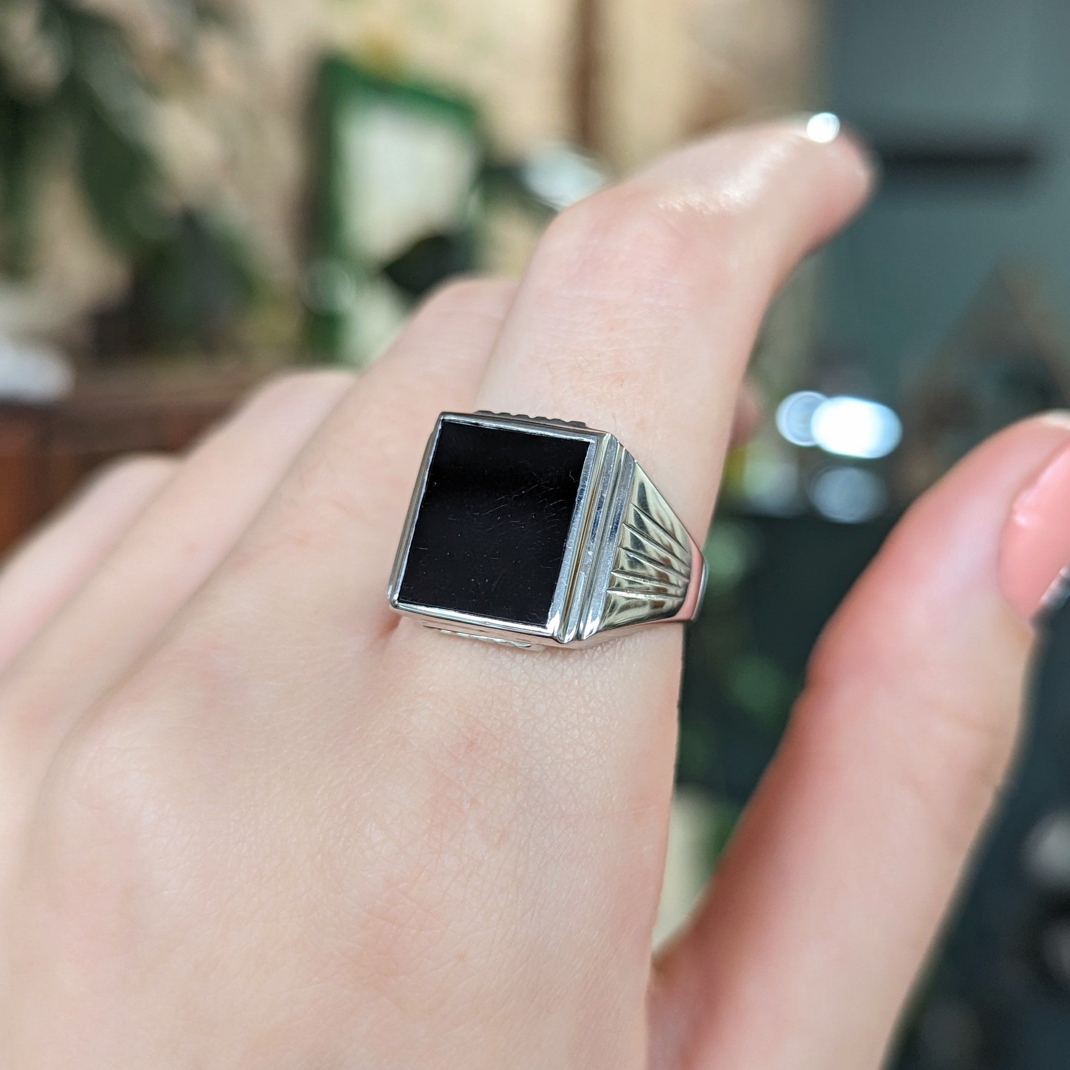 Signet Ring - Square Onyx