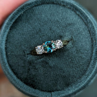 Second Empire Bexley Ring - Sapphire and Diamonds