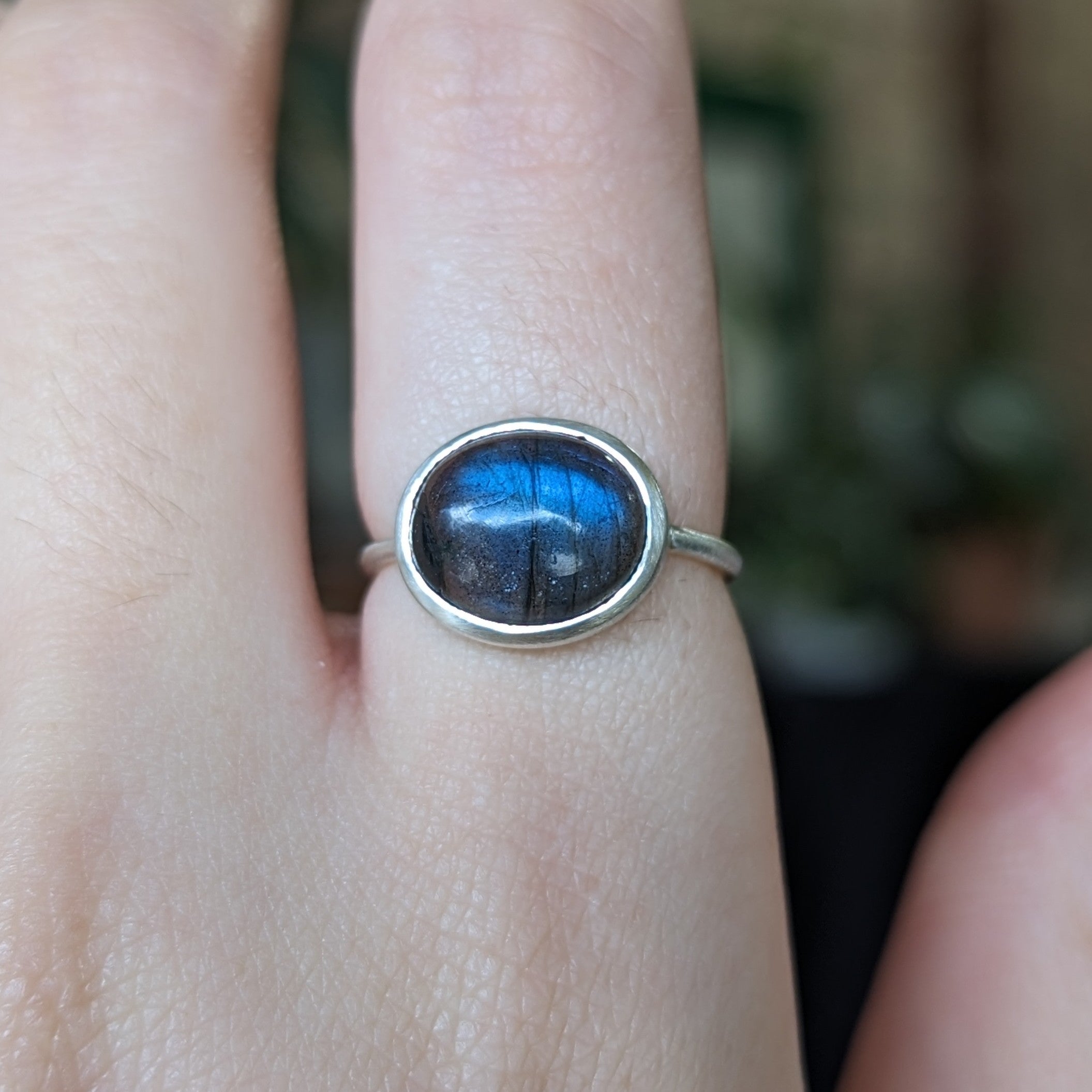 Oval Labradorite Ring