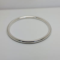 Solid Sterling Silver Rounded Bangle 5mm