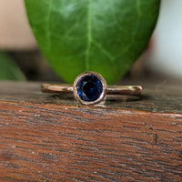 Second Empire Calanthe Ring - Blue Australian Sapphire