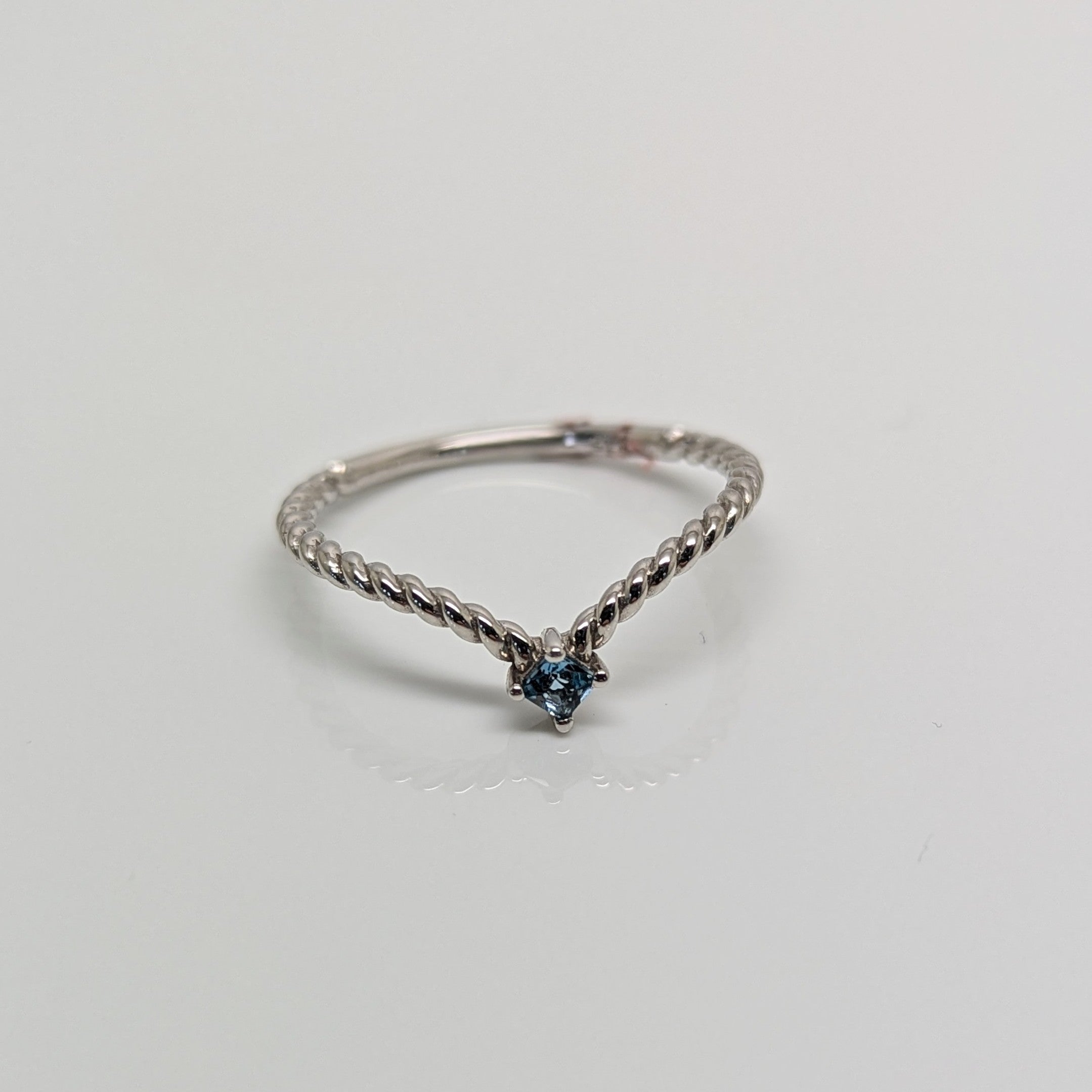White Gold Twisted Ring