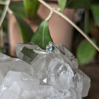 Kirra-Lea -  Sterling Silver angel hair vine twig ring moonstone
