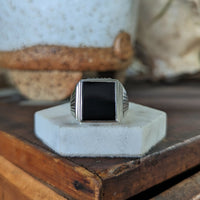 Signet Ring - Square Onyx