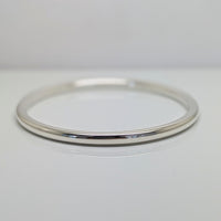 Solid Sterling Silver Rounded Bangle 5mm