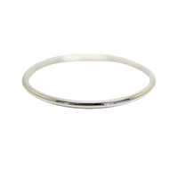 Solid Sterling Silver Rounded Bangle 4mm