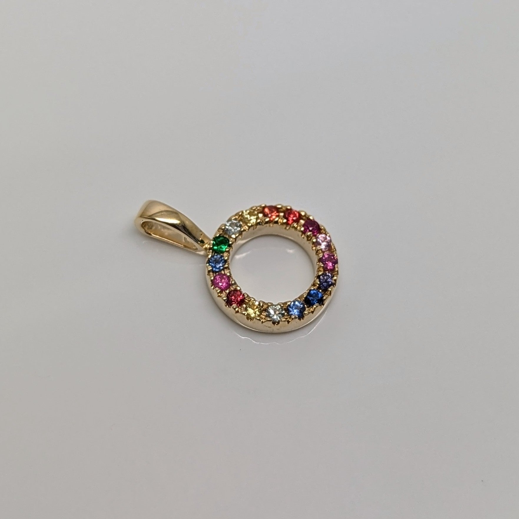 Sapphire Circle Pendant