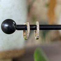 Diamond Huggies 9ct Yellow Gold