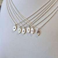 Star Set Gemstone Pendant - Sterling Silver