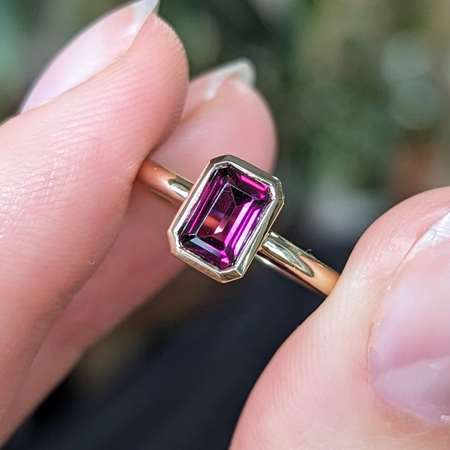 Second Empire Aline Ring - Rhodolite Garnet