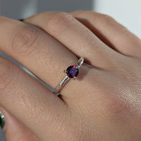 Kirra-Lea -  Sterling Silver Angel Hair Vine Three Claw ring