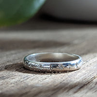 Stellar Sterling Silver Band