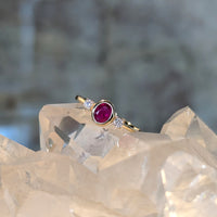 Accented Ruby Ring