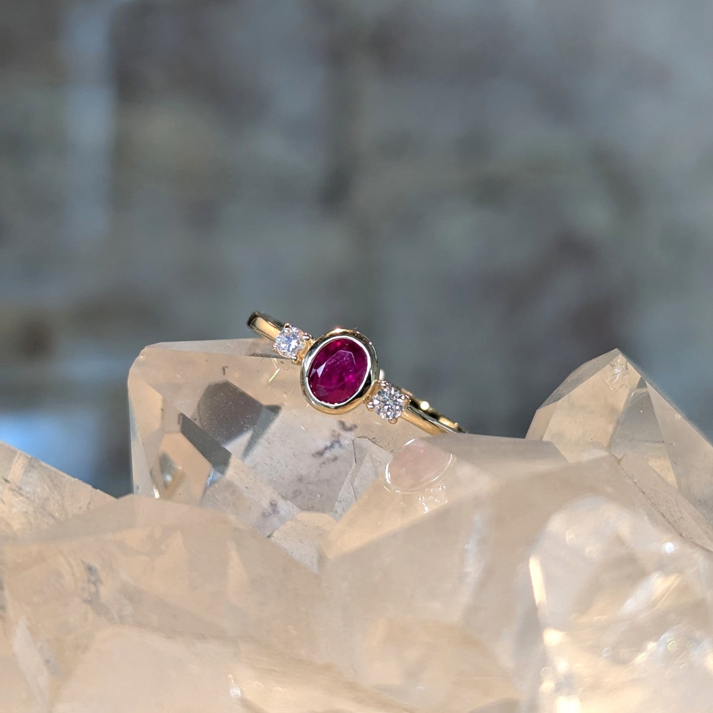 Accented Ruby Ring