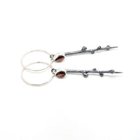 Kirra-Lea - African Box Thorn Earrings with Garnets