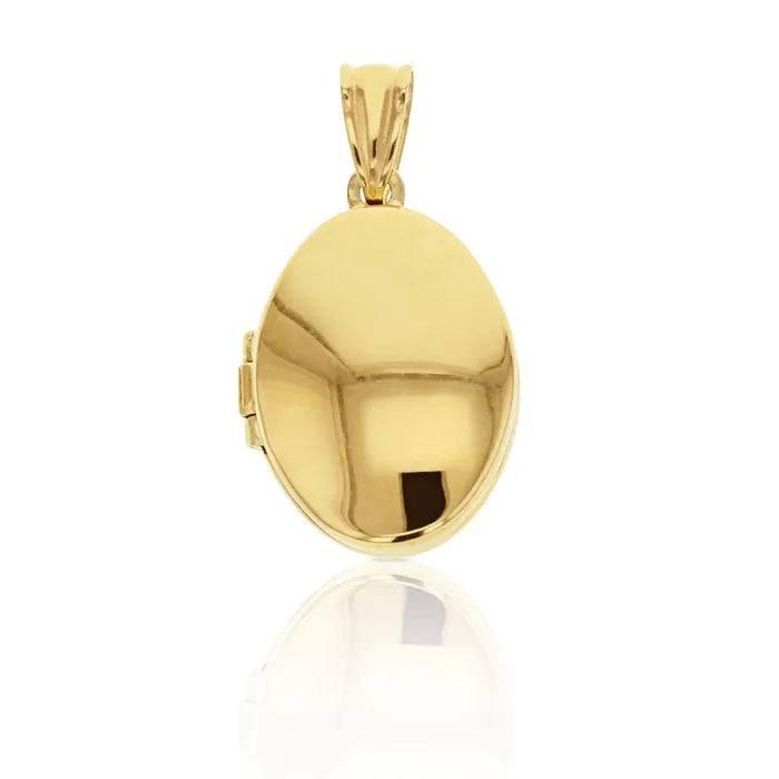 Gold oval deals locket necklace