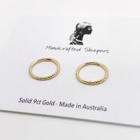 Sleepers - 9ct Gold Twist 8mm