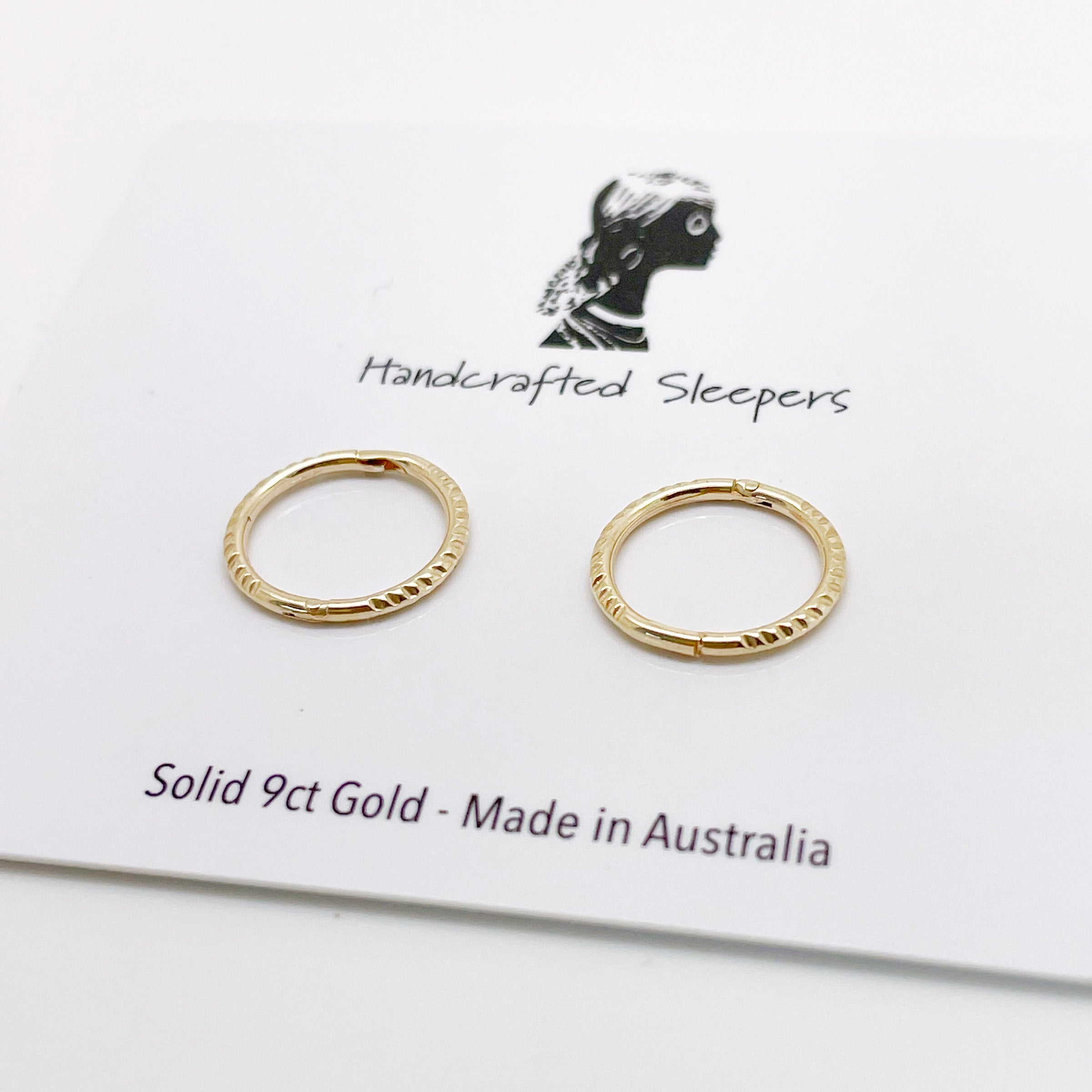Sleepers - 9ct Gold Twist 8mm