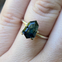 3.01ct Sapphire - Australian Blue Green Parti