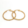 Round Twisted Hoop Earrings 9ct Yellow Gold