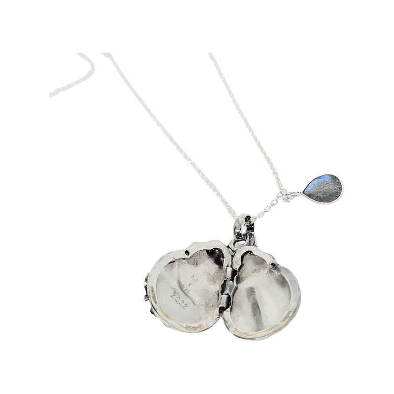 Kirra-Lea - Beetle Locket Necklace with Labradorite