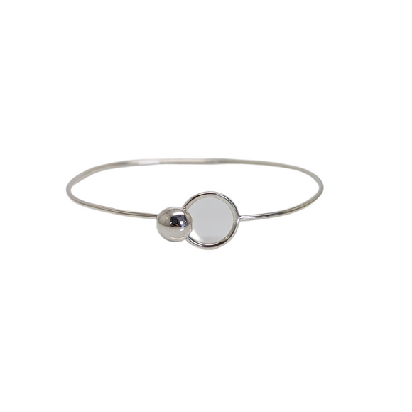 Sterling Silver Wire Clasp Bangle