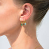 Linda Tahija - Gemme Huggie Earrings Yellow Gold Plate