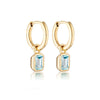 Linda Tahija - Gemme Huggie Earrings Yellow Gold Plate