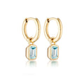 Linda Tahija - Gemme Huggie Earrings Yellow Gold Plate