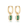 Linda Tahija - Gemme Huggie Earrings Yellow Gold Plate