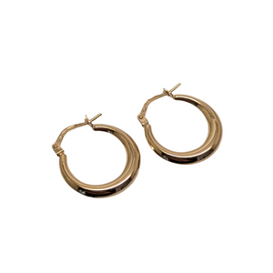 Round Graduating Hoop Earrings 9ct Yellow Gold