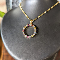 Gemstone Circle Pendant