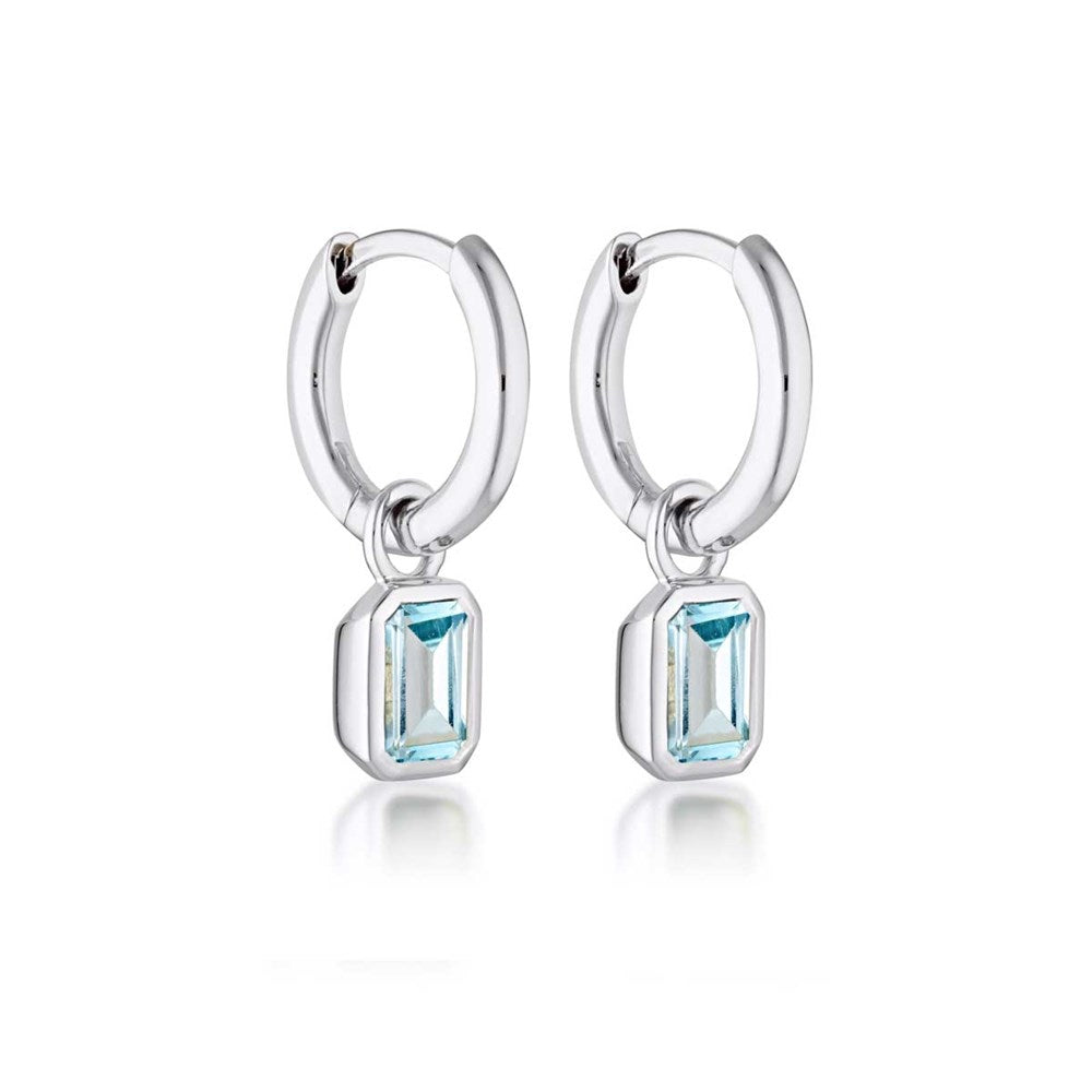Linda Tahija - Gemme Huggie Earrings Sterling Silver