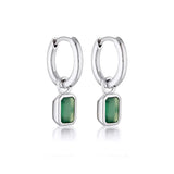 Linda Tahija - Gemme Huggie Earrings Sterling Silver