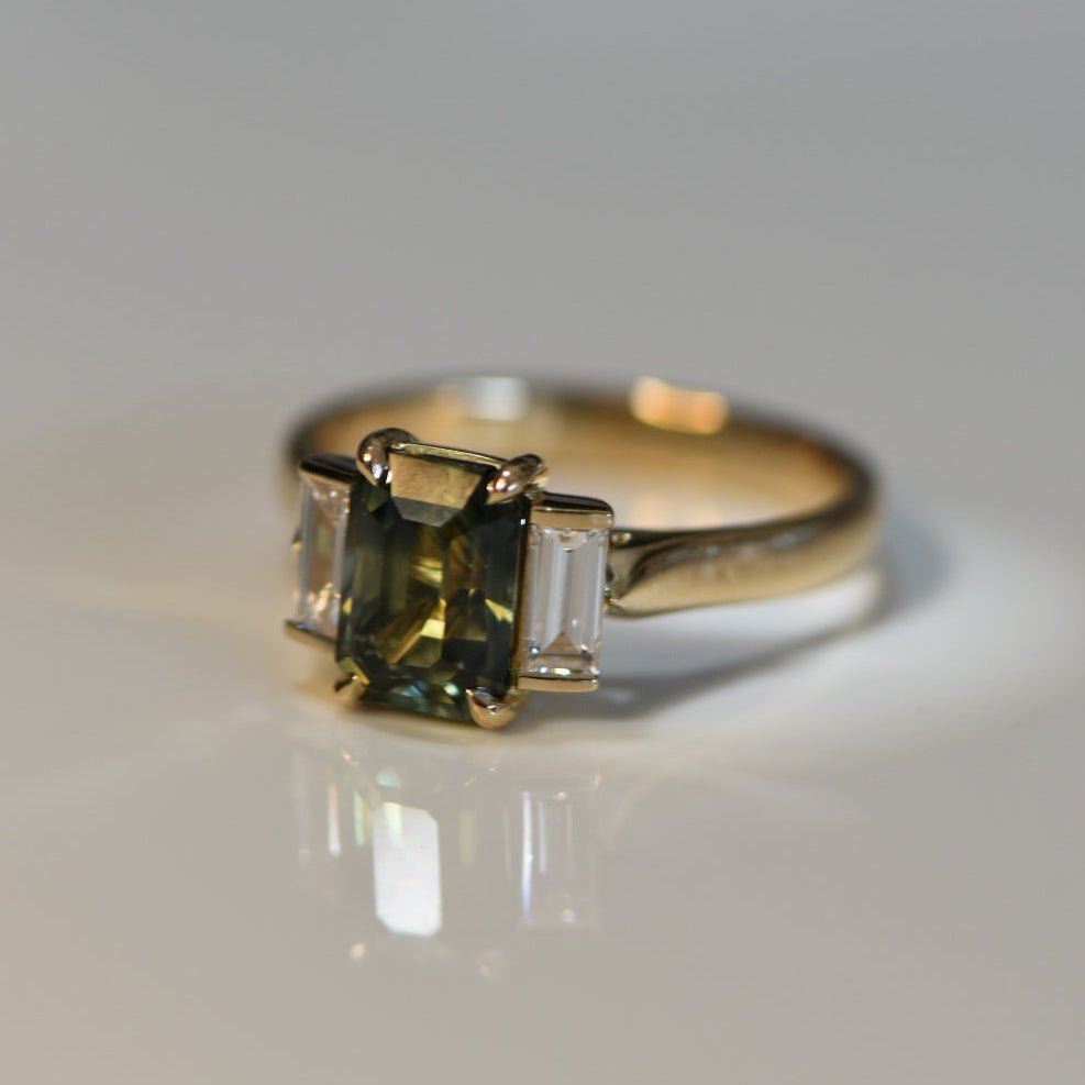 Second Empire Katia Ring - Sapphire and Diamonds