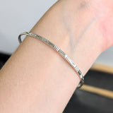 Solid Sterling Silver Textured Bangle