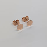 Flat Studs - 9ct Rose Gold