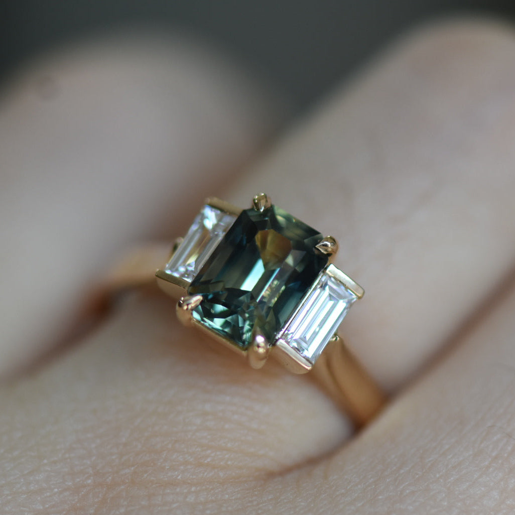 Second Empire Katia Ring - Sapphire and Diamonds