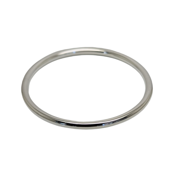 Solid Sterling Silver Rounded Bangle 5mm