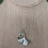 Kirra-Lea - Ginko Leaf Necklace with Mint Quartz