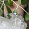 Kirra-Lea -  Sterling Silver angel hair vine twig ring white quartz