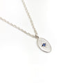 Star Set Gemstone Pendant - Sterling Silver