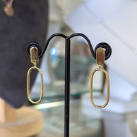 Oval Drops 9ct Yellow Gold Bonded