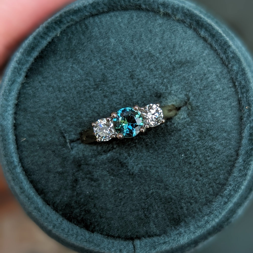 Second Empire Bexley Ring - Sapphire and Diamonds