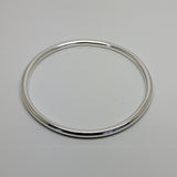 Solid Sterling Silver Rounded Bangle 4mm