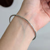 Solid Sterling Silver Rounded Bangle 3mm