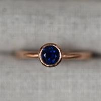 Second Empire Calanthe Ring - Blue Australian Sapphire