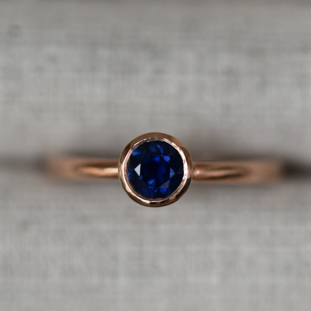Second Empire Calanthe Ring - Blue Australian Sapphire